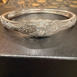 Sterling Silver CZ Victorian Revival Bracelet